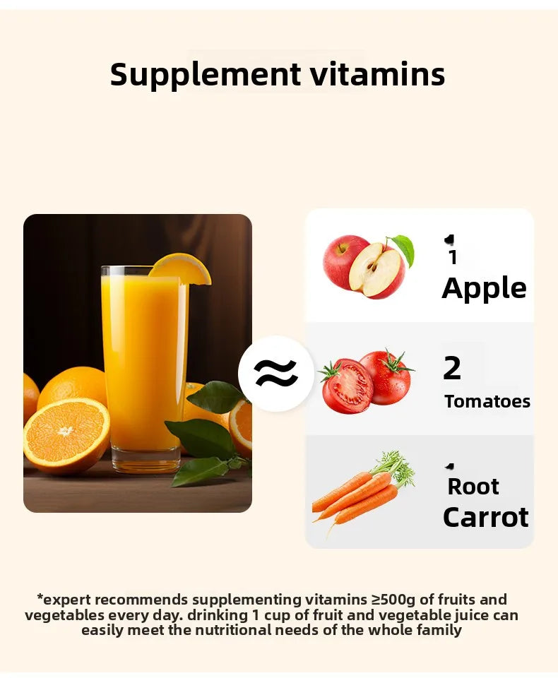 2X Squeeze Slow Juicer,Wide Mouth Cold Press Juicer with Pulp Separation,200W Automatic Fruit & Vegetable Extractor for Home Use