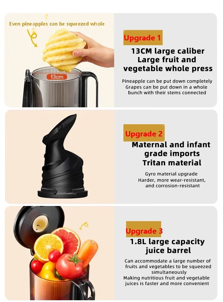 Juicer large diameter new home juicer juice residue separation portable fruit and vegetable multifunctional new
