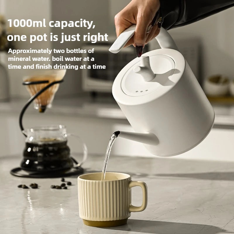 1000W Electric Kettle Household 304 Stainless Steel Coffee Pot Intelligent Temperature Regulation LED Display Safe Anti Scalding