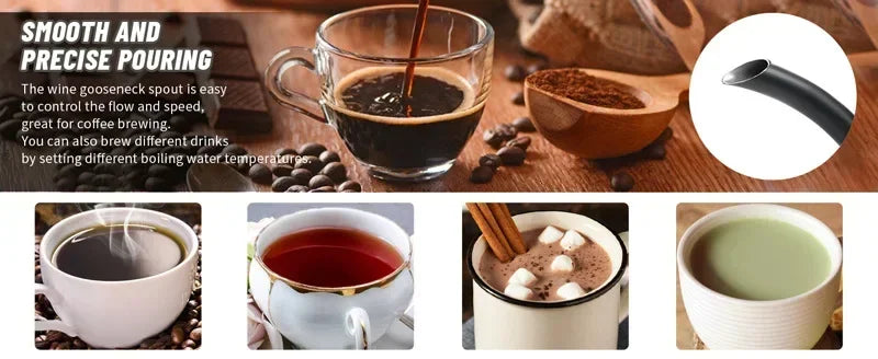 1200W Electric Kettle Intelligent Constant Temperature Fine Mouthed Electric Kettle Hand Brewed Coffee Kettle Goose Neck Kettle