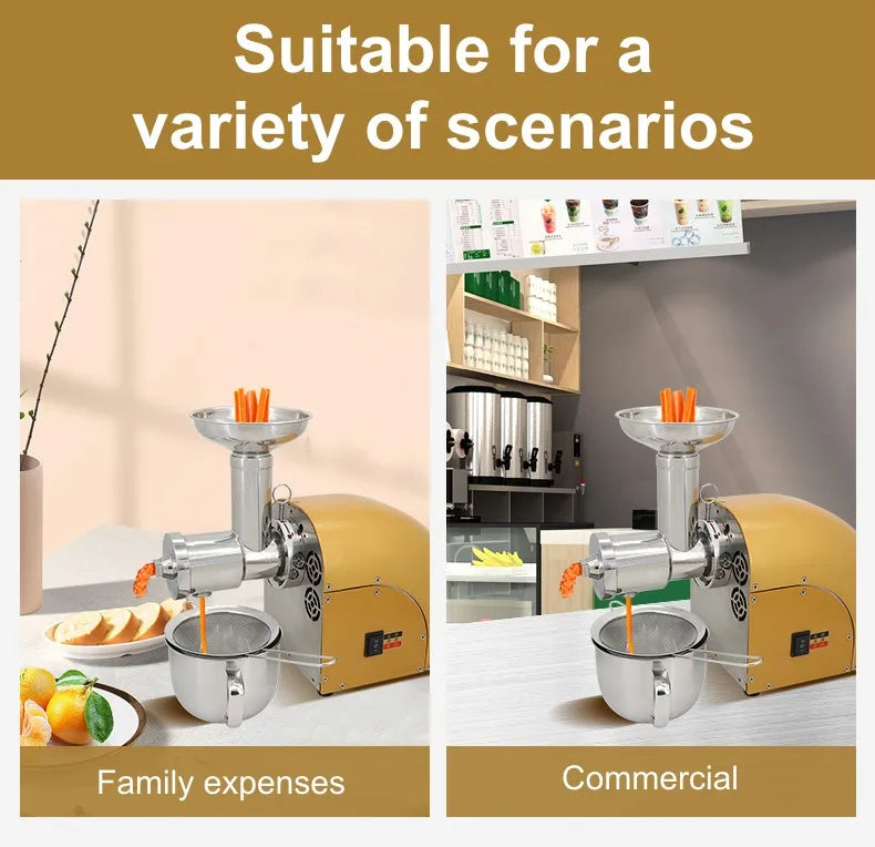 304 Stainless Stee Slow Masticating Auger Juicer Fruit and Vegetable Low Speed Juice Extractor Compact Cold Press Juicer Machine