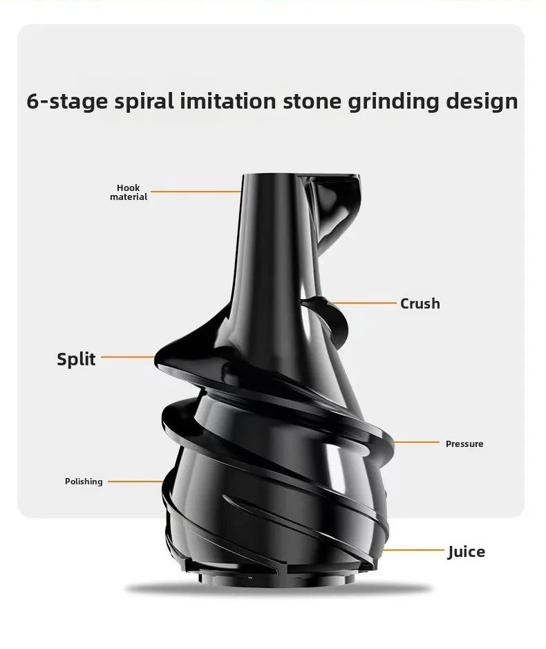 2L Stainless Steel Slow Juicer Commercial Automatic Juice Extractor with Pulp Separation Large Mouth