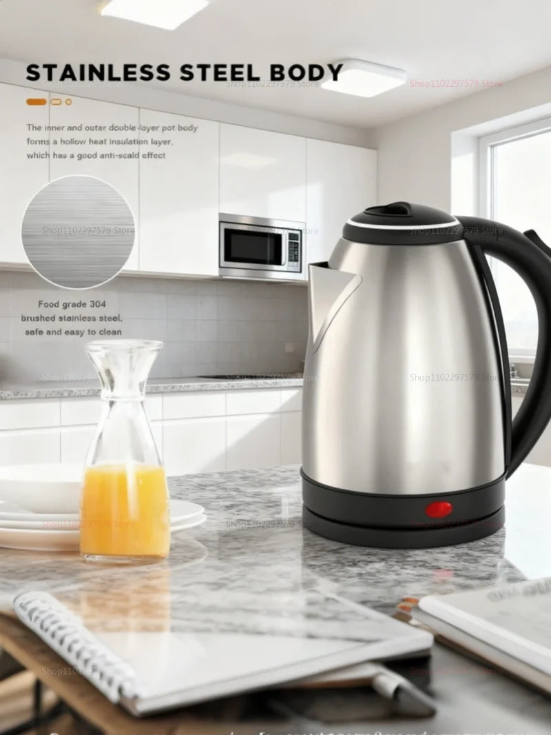 Smart Electric Kettle 1500W High Power Fast Boil Portable Kettle 304 Stainless Steel Smart Kettle for Home Office Hotel Travel