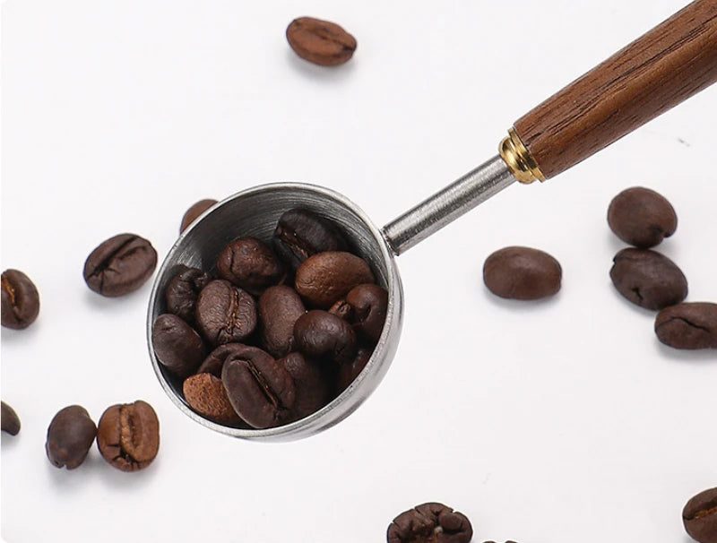 Leeseph Wooden Coffee Bean Dosing Cup with Spray Bottle Set, Espresso Coffee Accessories Bean Organizer Coffee Lover Gift