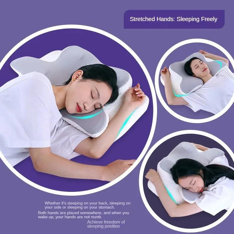 Cervical Neck Pillow Memory Foam Sleeping Pillows Ergonomic Orthopedic Neck Support Contour For Side Back Stomach Sleepers