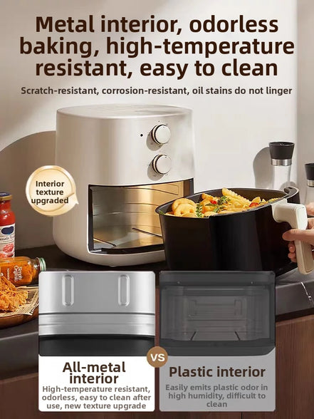 5.3L Super-capacity Visualized Air Fryer | Perspective Window Design Touch Screen +12 Preset Menu|Detachable Cleaning|Household