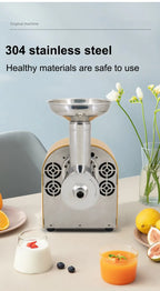 304 Stainless Stee Slow Masticating Auger Juicer Fruit and Vegetable Low Speed Juice Extractor Compact Cold Press Juicer Machine