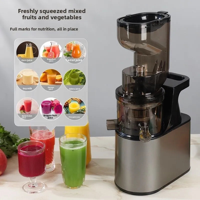2L Stainless Steel Slow Juicer Commercial Automatic Juice Extractor with Pulp Separation Large Mouth