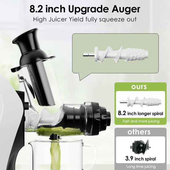 Slow Juicer With 7-Stage Screw Masticating Original Vegetables Juicer Extractor Filter Free Large Calibre Strong Torque Juicers