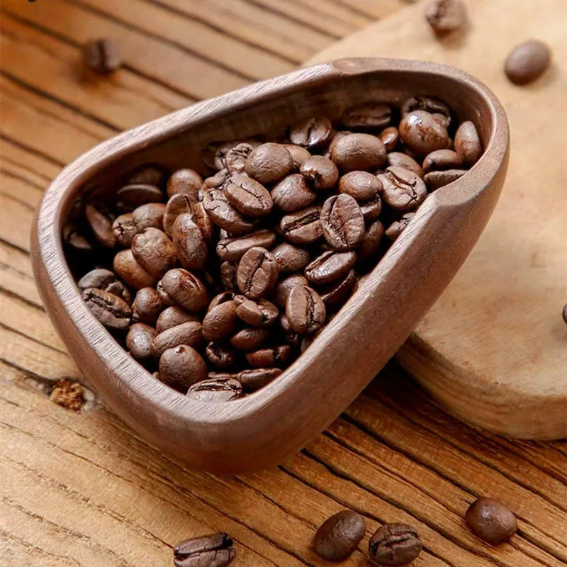 Leeseph Wooden Coffee Bean Dosing Cup with Spray Bottle Set, Espresso Coffee Accessories Bean Organizer Coffee Lover Gift