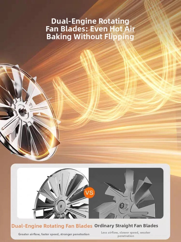 5.3L Super-capacity Visualized Air Fryer | Perspective Window Design Touch Screen +12 Preset Menu|Detachable Cleaning|Household