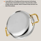 30cm Stainless Steel Frying Pan Non-stick Soup Pot wok with lid Home Honeycomb Induction Cooker Gas Stove Stew Kitchen Cookware