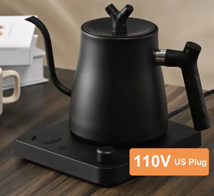 1000W Electric Kettle Household 304 Stainless Steel Coffee Pot Intelligent Temperature Regulation LED Display Safe Anti Scalding