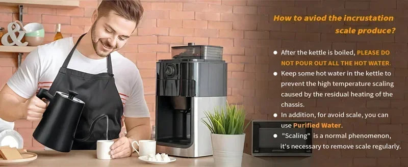 1200W Electric Kettle Intelligent Constant Temperature Fine Mouthed Electric Kettle Hand Brewed Coffee Kettle Goose Neck Kettle