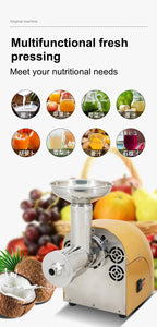 304 Stainless Stee Slow Masticating Auger Juicer Fruit and Vegetable Low Speed Juice Extractor Compact Cold Press Juicer Machine