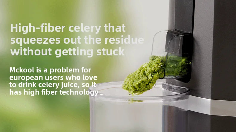 2X Squeeze Slow Juicer,Wide Mouth Cold Press Juicer with Pulp Separation,200W Automatic Fruit & Vegetable Extractor for Home Use