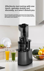 2L Stainless Steel Slow Juicer Commercial Automatic Juice Extractor with Pulp Separation Large Mouth