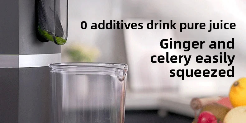 2X Squeeze Slow Juicer,Wide Mouth Cold Press Juicer with Pulp Separation,200W Automatic Fruit & Vegetable Extractor for Home Use