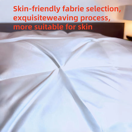 1/2PC Luxury 5-Star Hotel Pillow Deep Sleep Ergonomic Support - High-Density Polyester Memory Foam Pillow White Satin All-Season