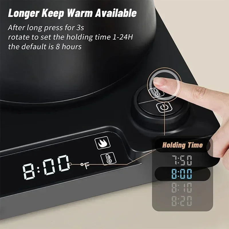 1200W Electric Kettle Intelligent Constant Temperature Fine Mouthed Electric Kettle Hand Brewed Coffee Kettle Goose Neck Kettle