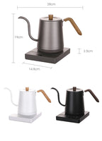 Gooseneck Electric Kettle 800ml Hand Brew Coffee Pot Smart Teapot Temperature Control Pot 1000W Rapid Heating Kettle 110V/220V