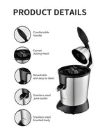 Household Stainless Steel Juicer, pressed orange juicer, lemon juicer, freshly squeezed electric juicer Limited price