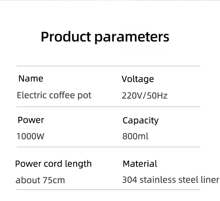 Gooseneck Electric Kettle 800ml Hand Brew Coffee Pot Smart Teapot Temperature Control Pot 1000W Rapid Heating Kettle 110V/220V