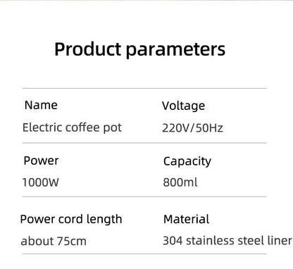 Gooseneck Electric Kettle 800ml Hand Brew Coffee Pot Smart Teapot Temperature Control Pot 1000W Rapid Heating Kettle 110V/220V