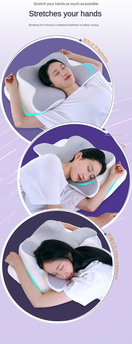 Cervical Neck Pillow Memory Foam Sleeping Pillows Ergonomic Orthopedic Neck Support Contour For Side Back Stomach Sleepers