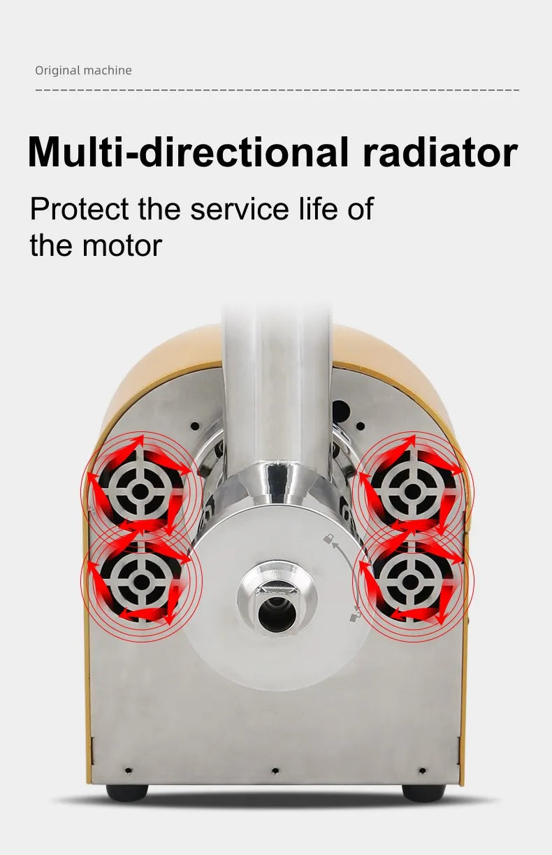 304 Stainless Stee Slow Masticating Auger Juicer Fruit and Vegetable Low Speed Juice Extractor Compact Cold Press Juicer Machine