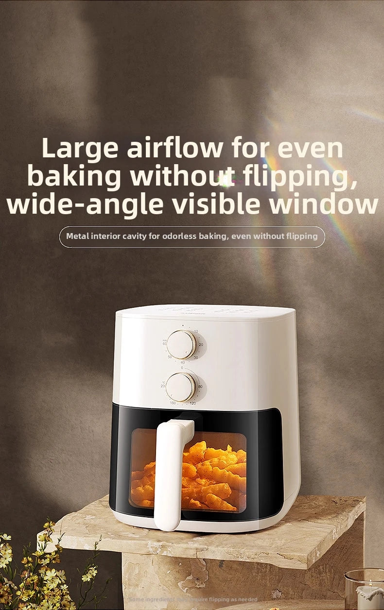 5.3L Super-capacity Visualized Air Fryer | Perspective Window Design Touch Screen +12 Preset Menu|Detachable Cleaning|Household