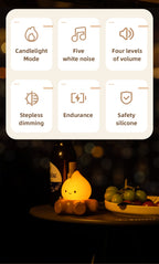 Campfire Night Lights With White Noise Creative Room Decoration Atmosphere LED Light Desk Lamp For Kids Christmas Birthday Gifts