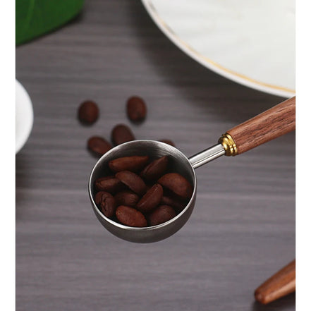 Leeseph Wooden Coffee Bean Dosing Cup with Spray Bottle Set, Espresso Coffee Accessories Bean Organizer Coffee Lover Gift