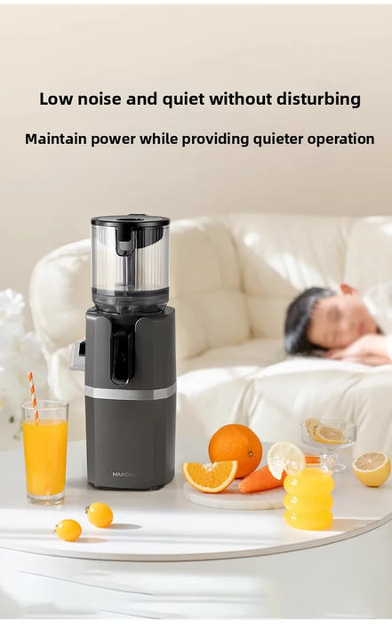 2X Squeeze Slow Juicer,Wide Mouth Cold Press Juicer with Pulp Separation,200W Automatic Fruit & Vegetable Extractor for Home Use