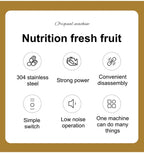 304 Stainless Stee Slow Masticating Auger Juicer Fruit and Vegetable Low Speed Juice Extractor Compact Cold Press Juicer Machine