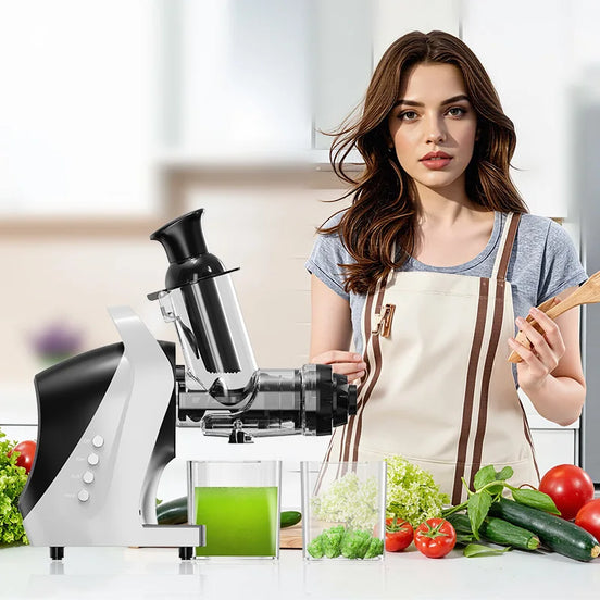 Slow Juicer With 7-Stage Screw Masticating Original Vegetables Juicer Extractor Filter Free Large Calibre Strong Torque Juicers