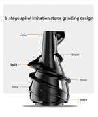 2L Stainless Steel Slow Juicer Commercial Automatic Juice Extractor with Pulp Separation Large Mouth