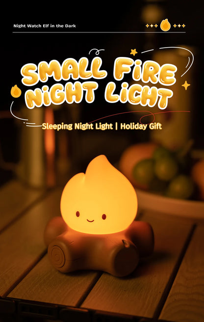 Campfire Night Lights With White Noise Creative Room Decoration Atmosphere LED Light Desk Lamp For Kids Christmas Birthday Gifts