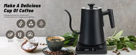 1200W Electric Kettle Intelligent Constant Temperature Fine Mouthed Electric Kettle Hand Brewed Coffee Kettle Goose Neck Kettle