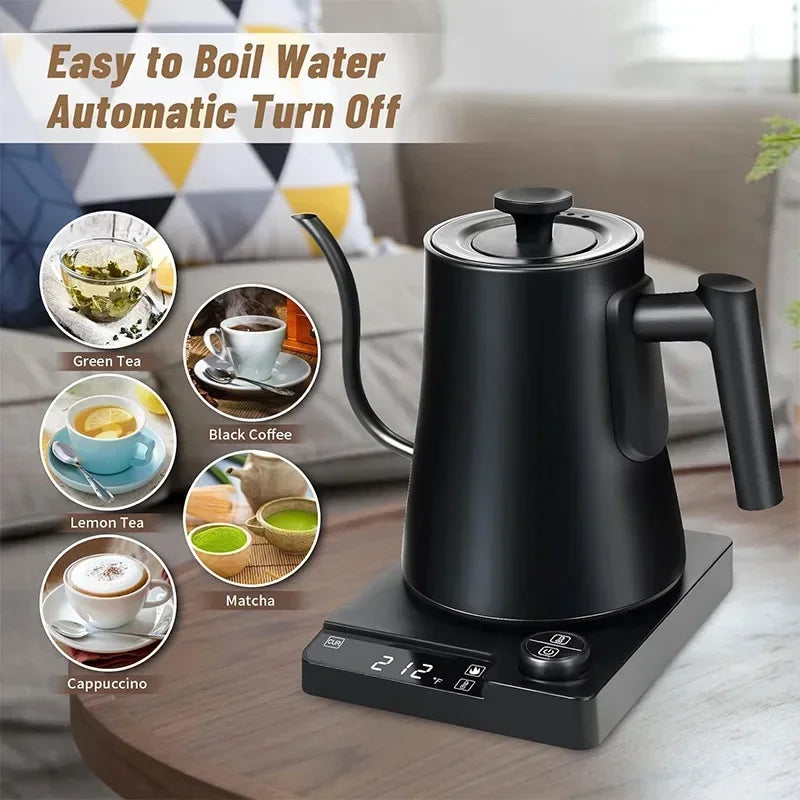 1200W Electric Kettle Intelligent Constant Temperature Fine Mouthed Electric Kettle Hand Brewed Coffee Kettle Goose Neck Kettle