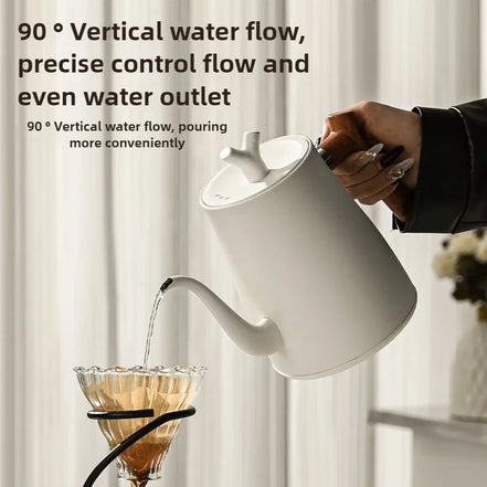 1000W Electric Kettle Household 304 Stainless Steel Coffee Pot Intelligent Temperature Regulation LED Display Safe Anti Scalding