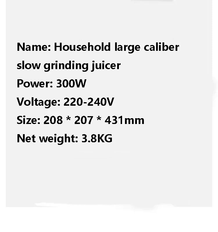 Juicer large diameter new home juicer juice residue separation portable fruit and vegetable multifunctional new