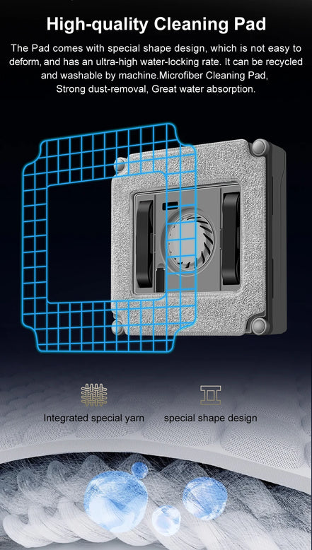 Robot Smart Window cleaner ,Dual Water Spray,Smart Memory,High Vacuum Suction, Laser Sensor, Home Wall Glass Cleaning Robot