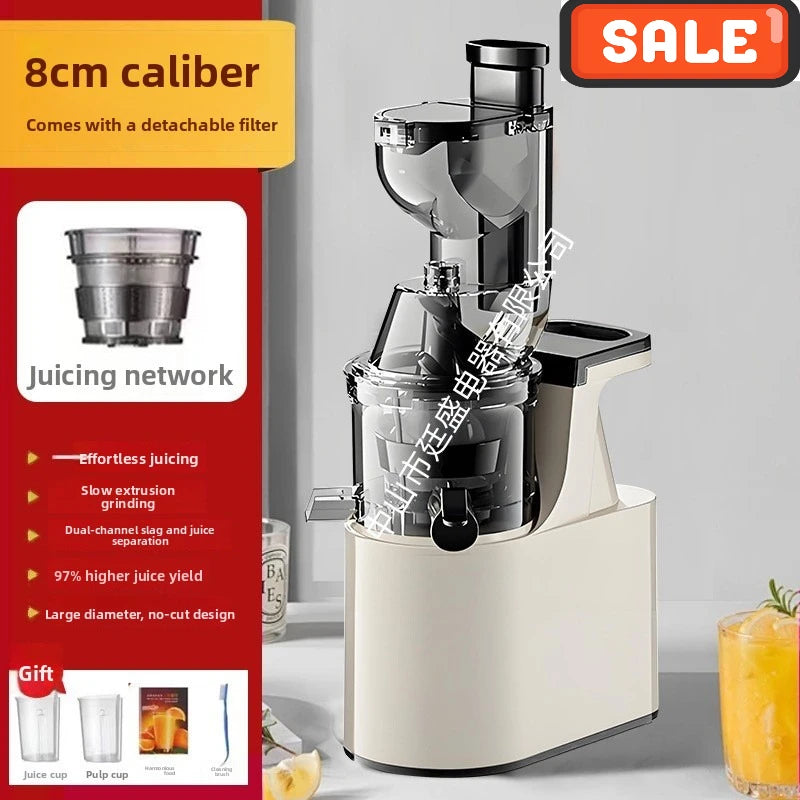 2L Stainless Steel Slow Juicer Commercial Automatic Juice Extractor with Pulp Separation Large Mouth